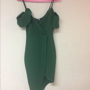 Green boohoo dress